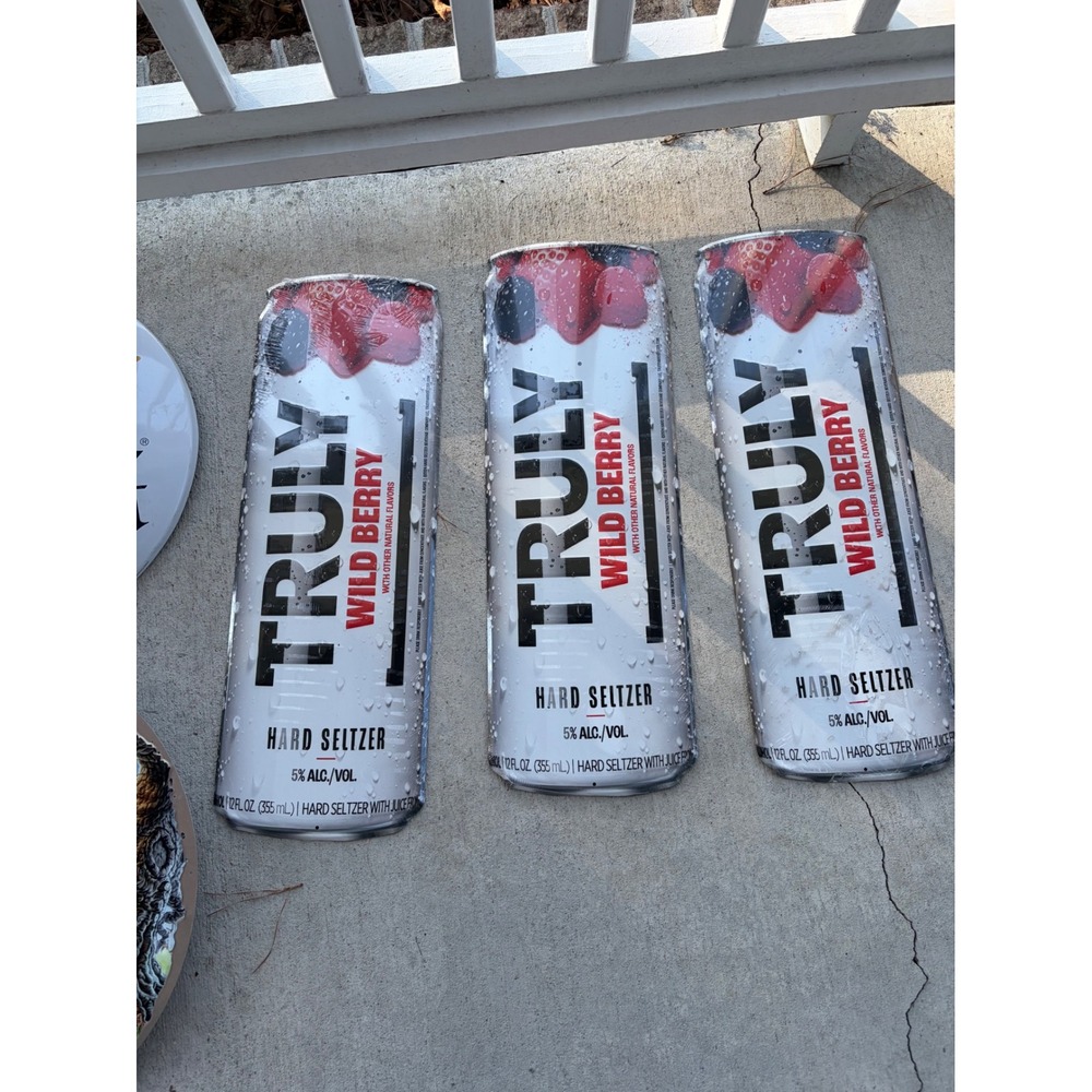 Truly Hard Seltzer Corona Light Angry Orchard Metal Tacker Beer Sign Lot of 5